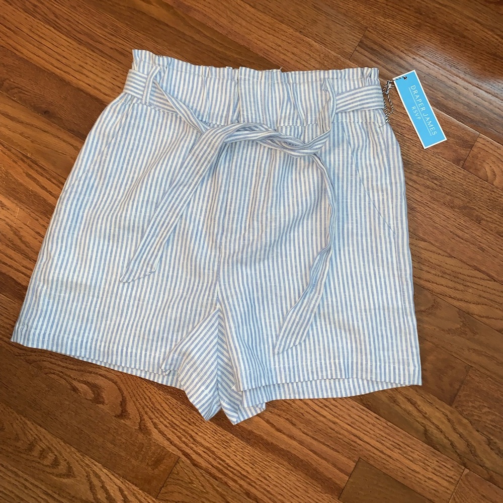 Draper James RSVP Linen blend Paperbag Shorts. Sz S. - Picture 3 of 15